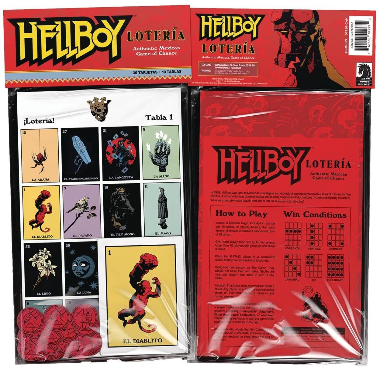 Dark Horse Comics Hellboy Loter√≠a Game, Multicolor