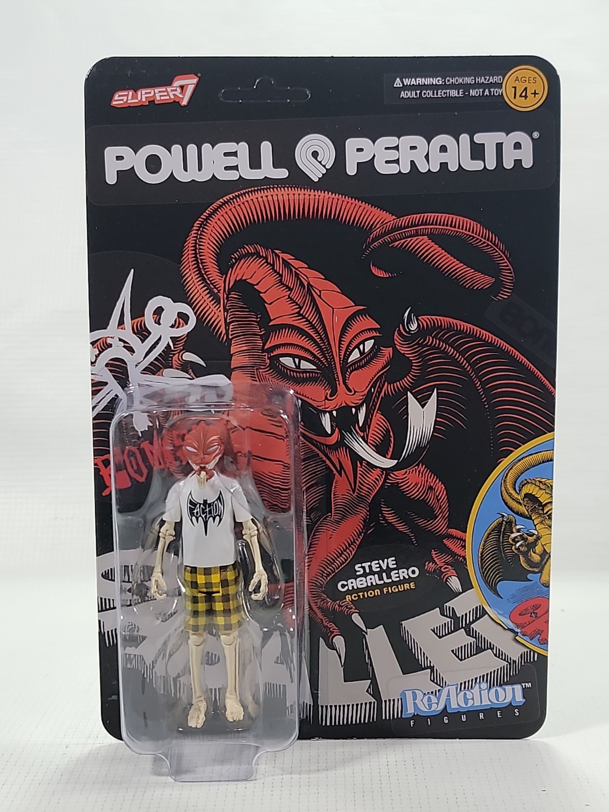 💥 Steve Caballero Powell Peralta Dragon Super7 Reaction Action Figure 🆕️✅️