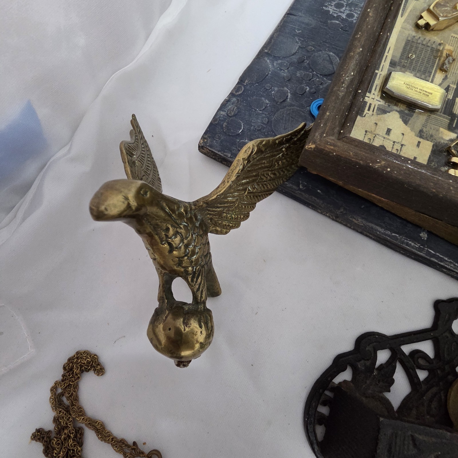 Found Art Junk Drawer Vintage Jewelry Rocks Masonic Metal Lot 5 lbs