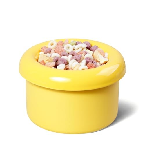 BOWLBOWL Elevated Ceramic Cat Dog Bowl 7.3in Yellow Korea