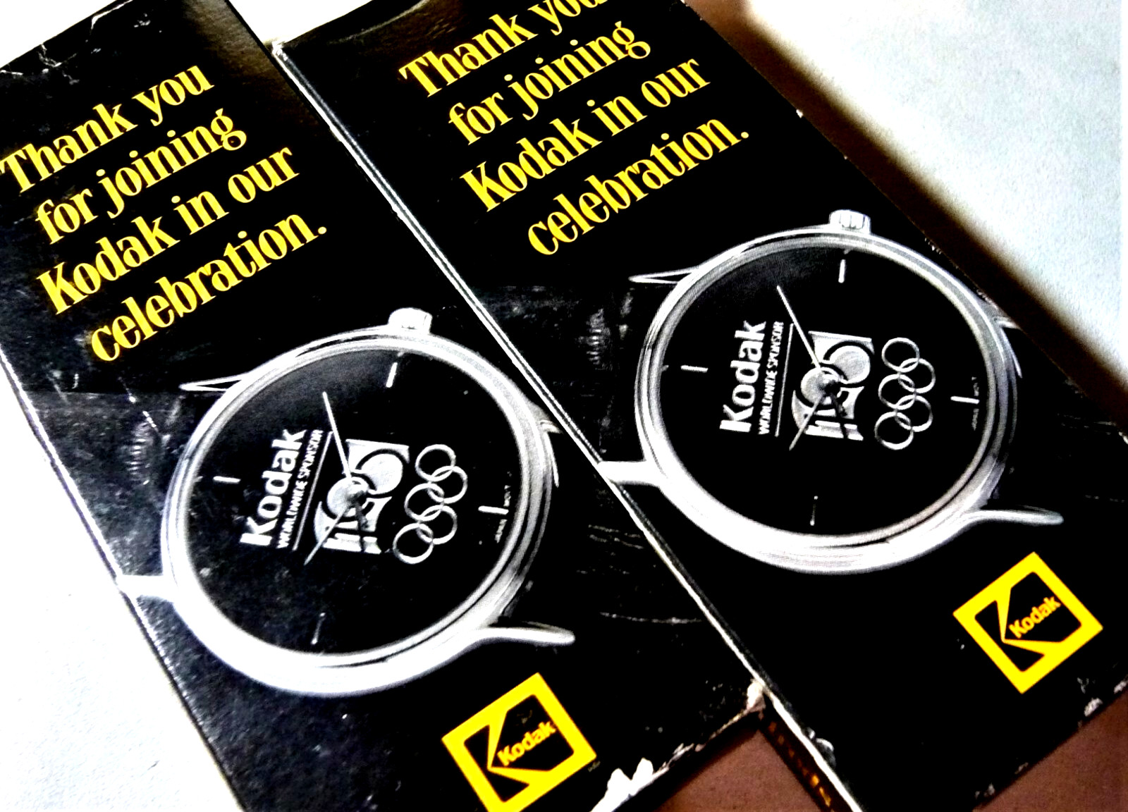 Lot of 2. KODAK 100th Olympics Anniversary Ed. watches. 1996 Collectibles.