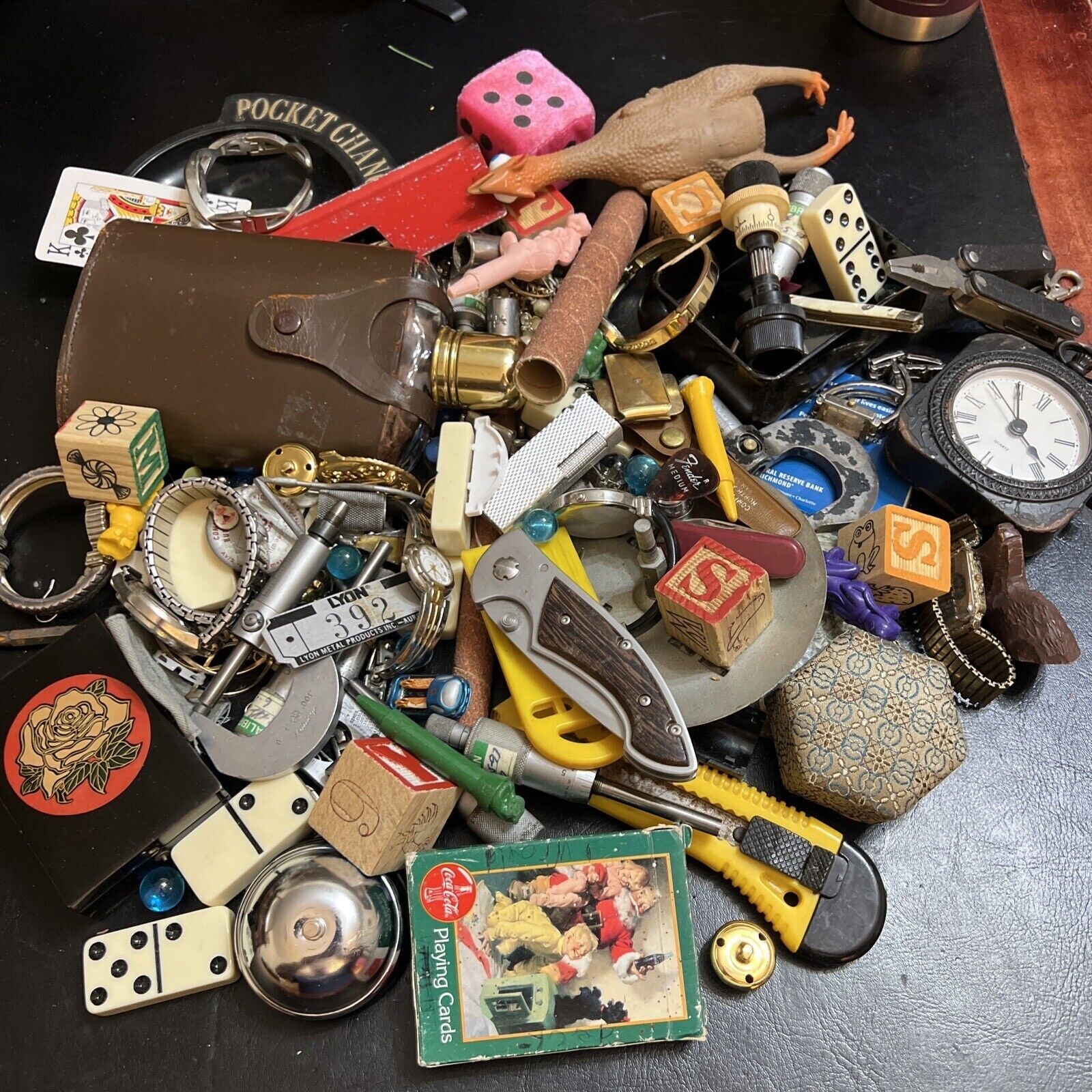 ESTATE LIQUIDATION BOX LOT, 5 lbs assorted items-OLD & NEW mix- #PD134
