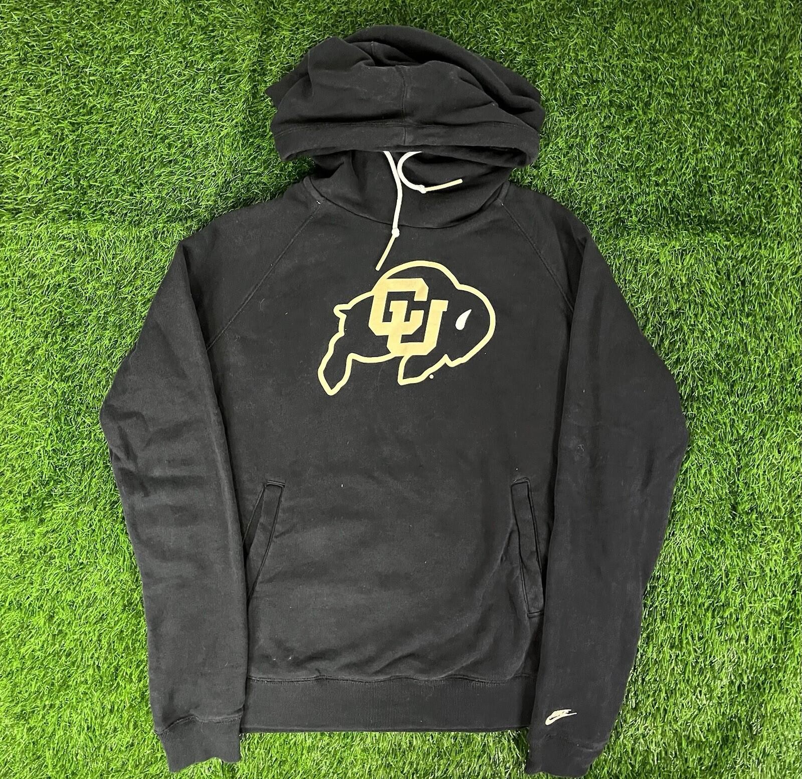 VTG Y2K Nike Orange Tag NCAA Colorado Buffaloes Womens Cowl Neck Hoodie Size M