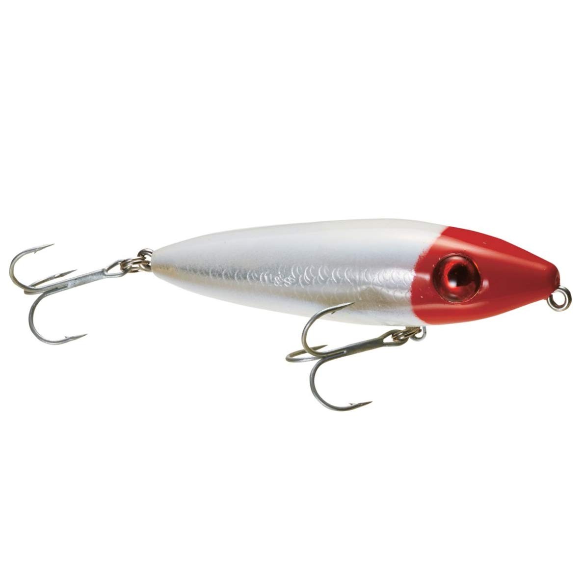 Mirrolure 74MR-11 Top Dog Pup 3-1/2″, Red Hd/White/Silver
