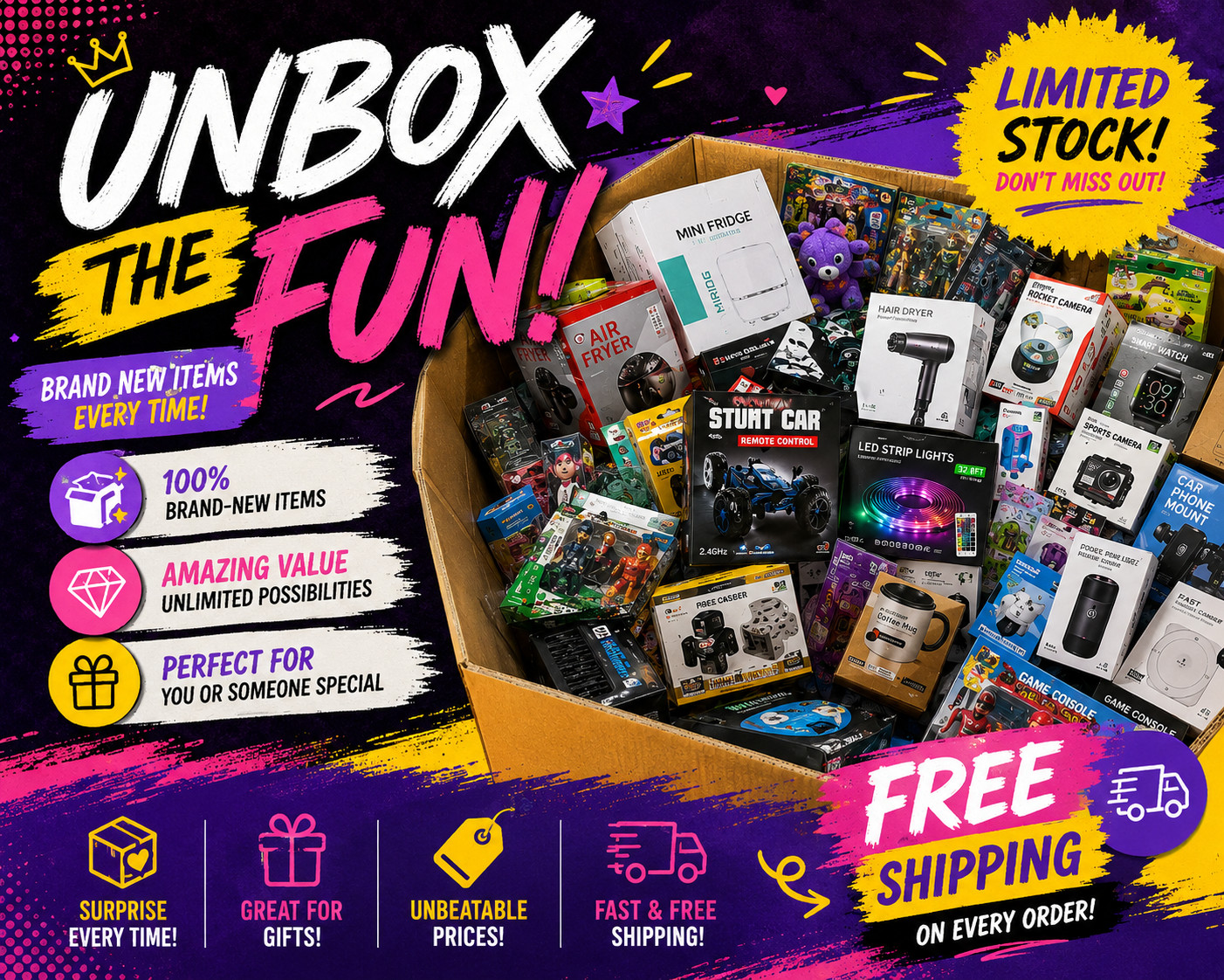 Amazon Liquidation Mystery Box | Mixed Household Merchandise & More