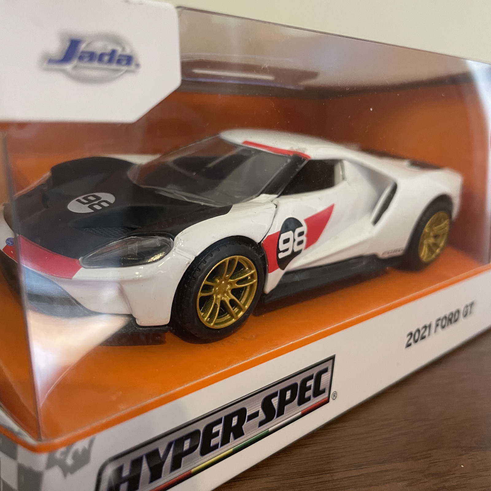 1:43 2021 Ford GT Jada Hyper-Spec White Diecast New In Box #24080