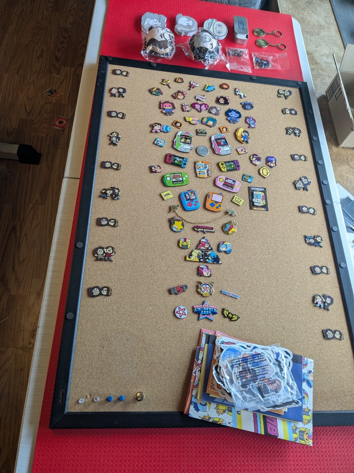 Massive Game Grumps Collection Lot, Pins, Stickers, Trinkets, Bag, Etc.