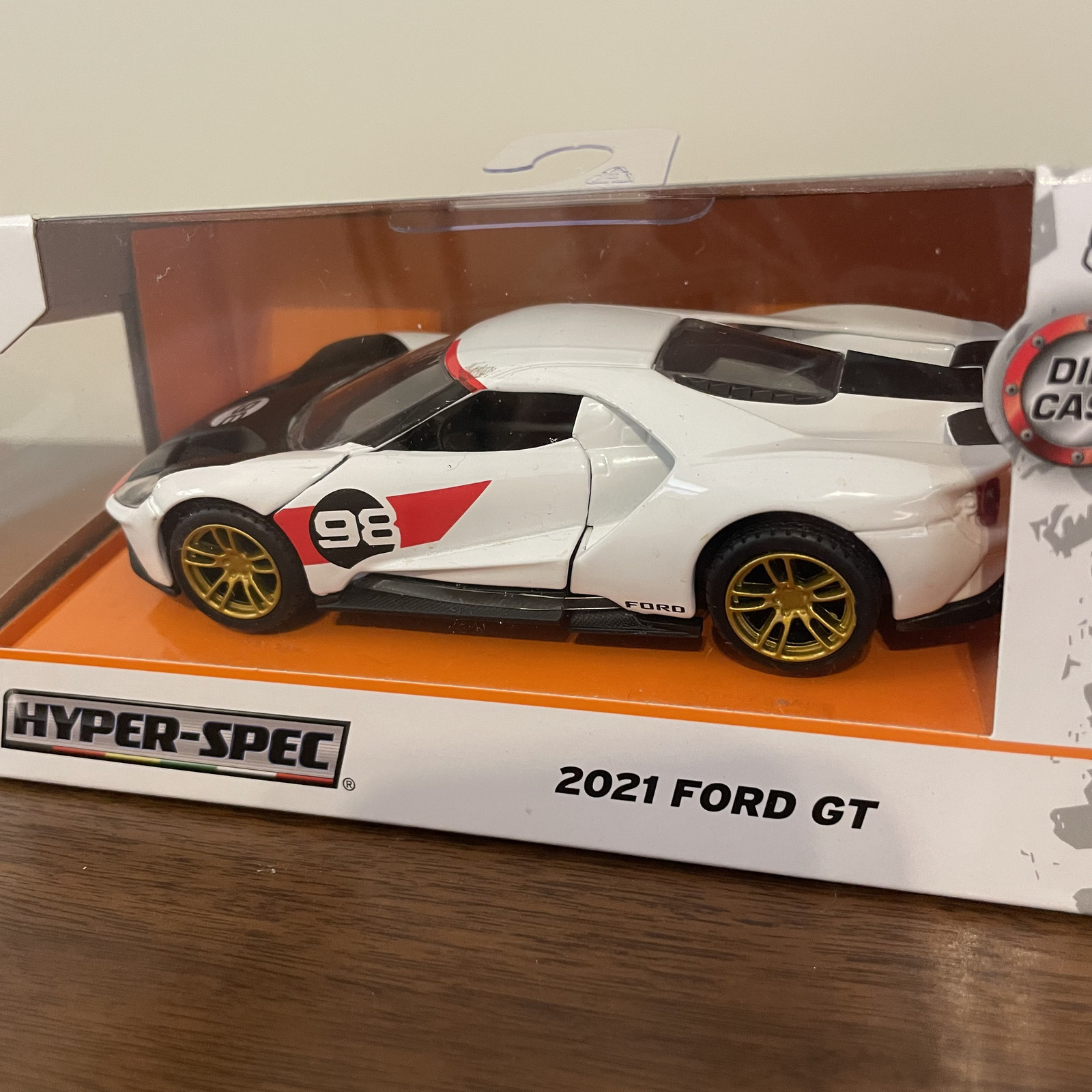 1:43 2021 Ford GT Jada Hyper-Spec White Diecast New In Box #24080