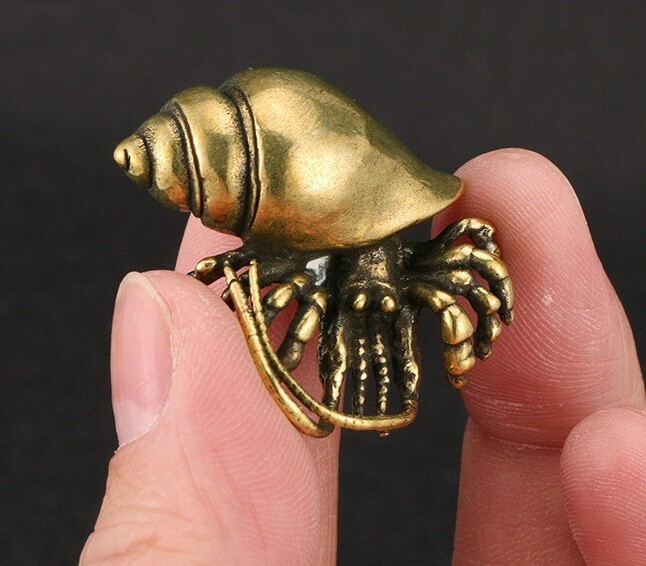Brass Hermit Crab Hermit Crab Statue Small Sculpture Ornament Decoration Gift*