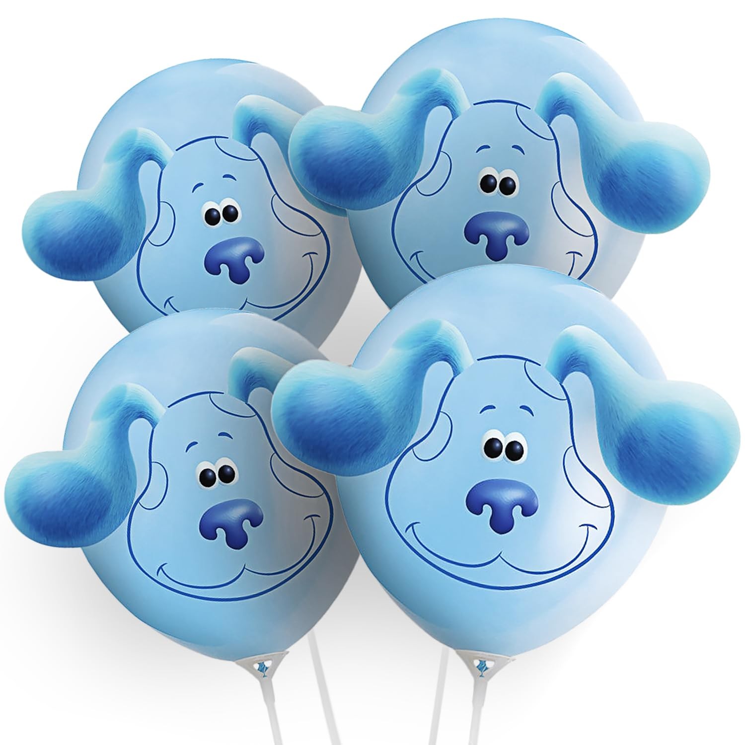 Unique Blue’s Clues Kits (4 Pk) Party Latex Balloons, 12″, Multicolor
