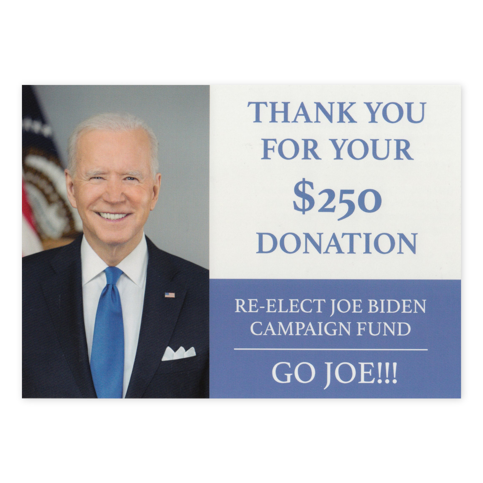 (25-Pack) Prank Postcards – Joe Biden Donation – Send Them To Victims Yourself