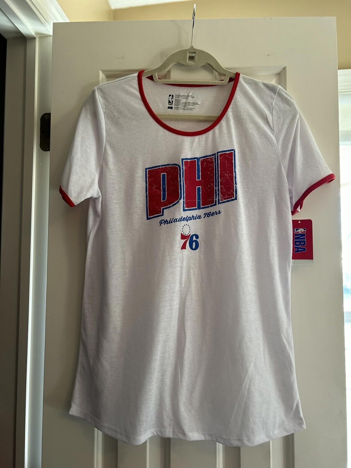 Philadelphia 76ers T Shirt Womens Size Large New