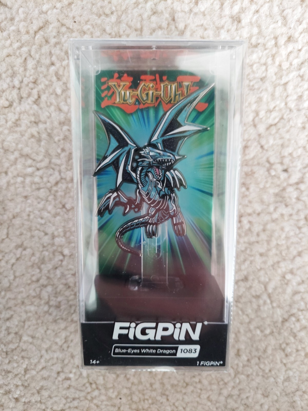 Blue Eyes White Dragon FiGPiN Yu-Gi-Oh 1083 Evend Exclusive Glitter